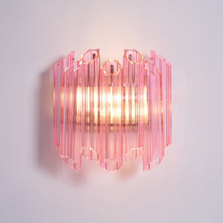 Aurora Applique Murale Tube en Verre Murano Rose