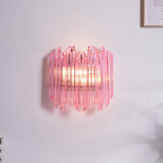 Aurora Applique Murale Tube en Verre Murano Rose