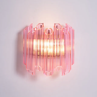 Aurora Applique Murale Tube en Verre Murano Rose