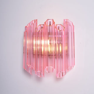 Aurora Applique Murale Tube en Verre Murano Rose