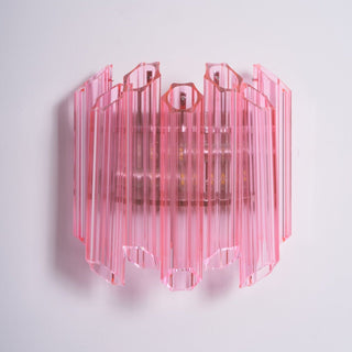 Aurora Applique Murale Tube en Verre Murano Rose