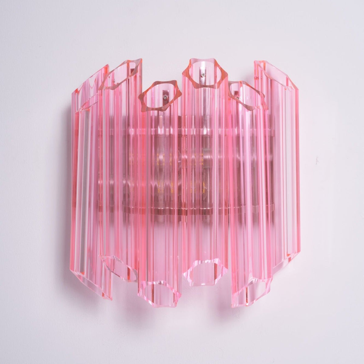 Caleon Applique Murale Tube en Verre Murano Rose