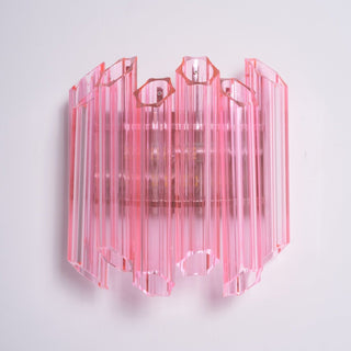 Aurora Applique Murale Tube en Verre Murano Rose
