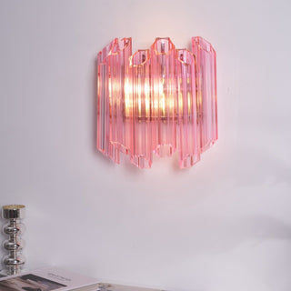 Aurora Applique Murale Tube en Verre Murano Rose