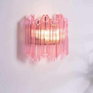 Aurora Applique Murale Tube en Verre Murano Rose