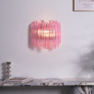 Aurora Applique Murale Tube en Verre Murano Rose