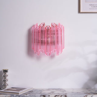 Aurora Applique Murale Tube en Verre Murano Rose