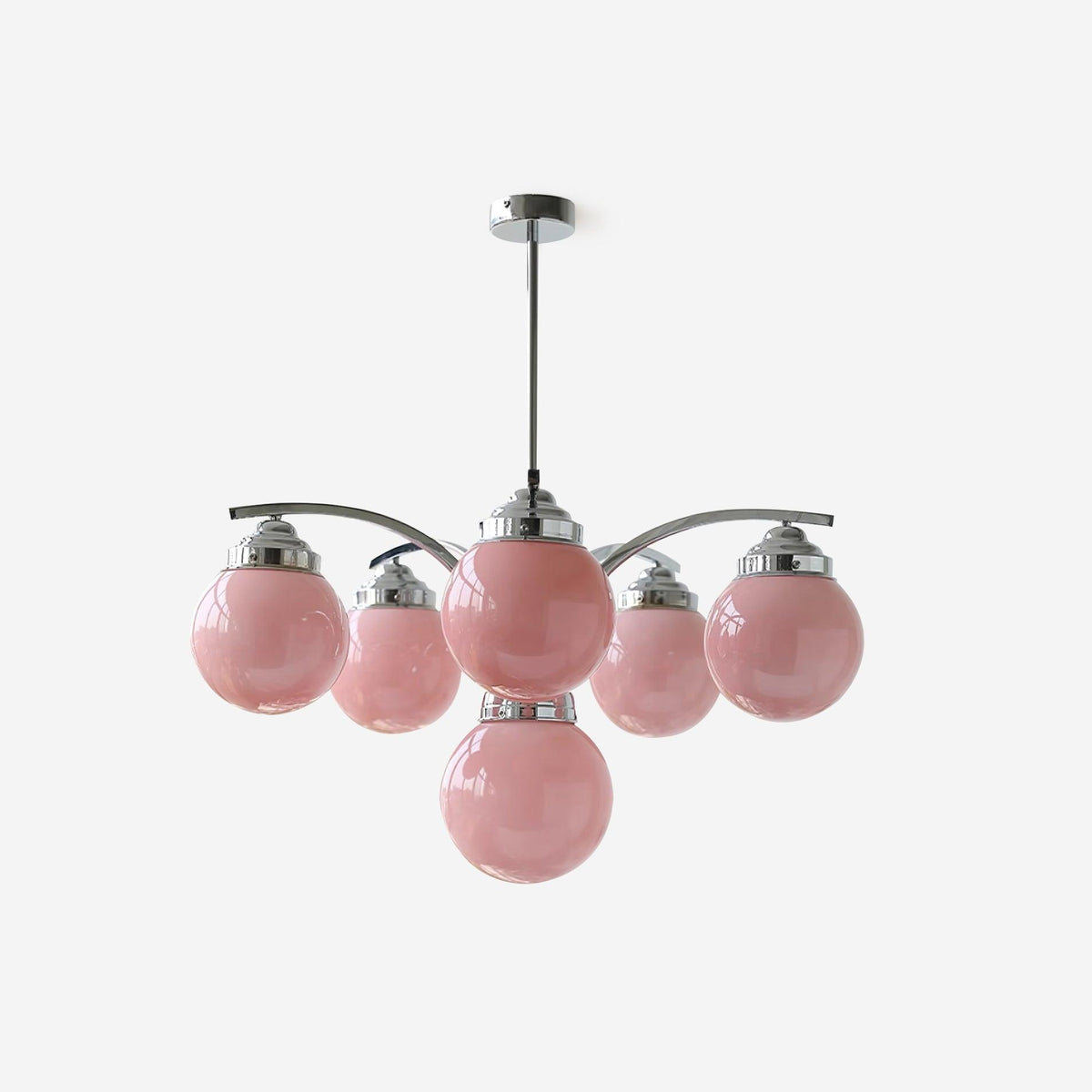 Brinien Lustre en Verre Rose
