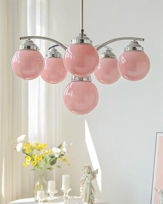 Lustra Lustre en Verre Rose