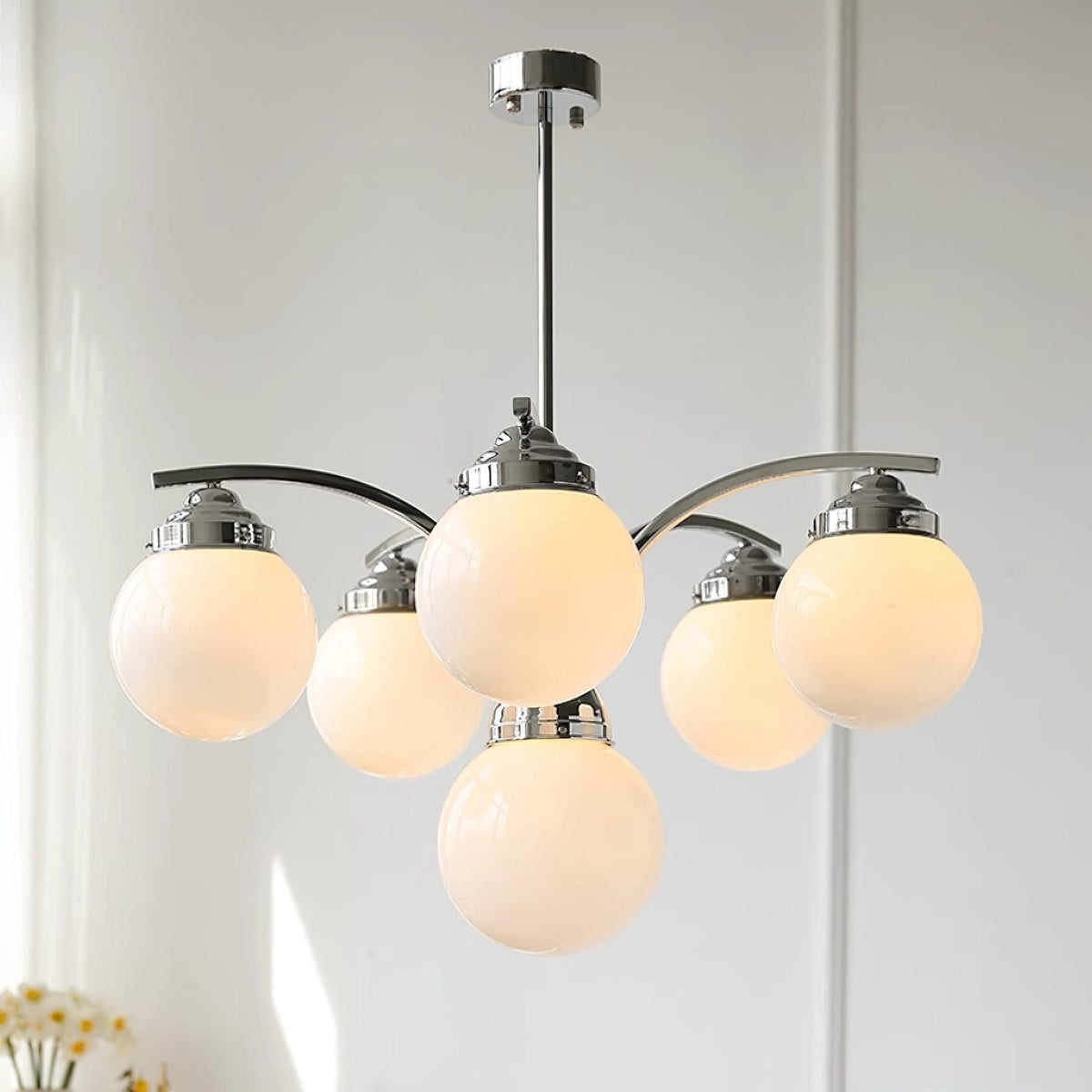 Brinien Lustre en Verre Rose