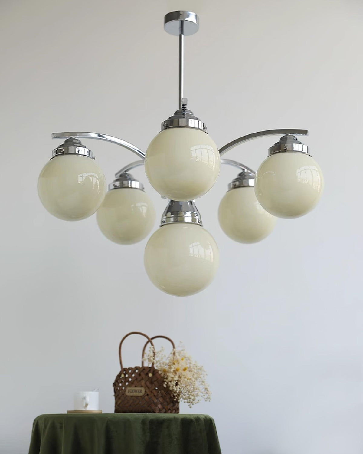 Brinien Lustre en Verre Rose