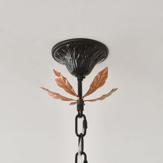Avelora Lustre Vintage Industriel en Verre Rose