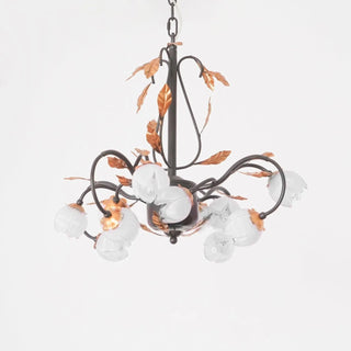 Avelora Lustre Vintage Industriel en Verre Rose