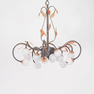 Avelora Lustre Vintage Industriel en Verre Rose