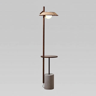 Mirz Lampadaire Minimaliste en Bois de Noyer
