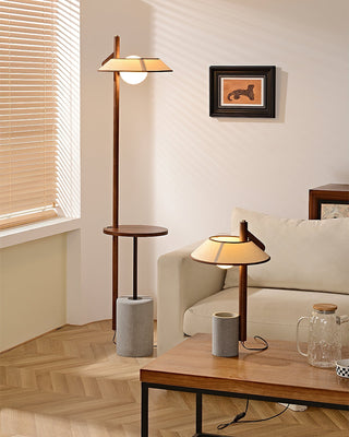 Mirz Lampadaire Minimaliste en Bois de Noyer