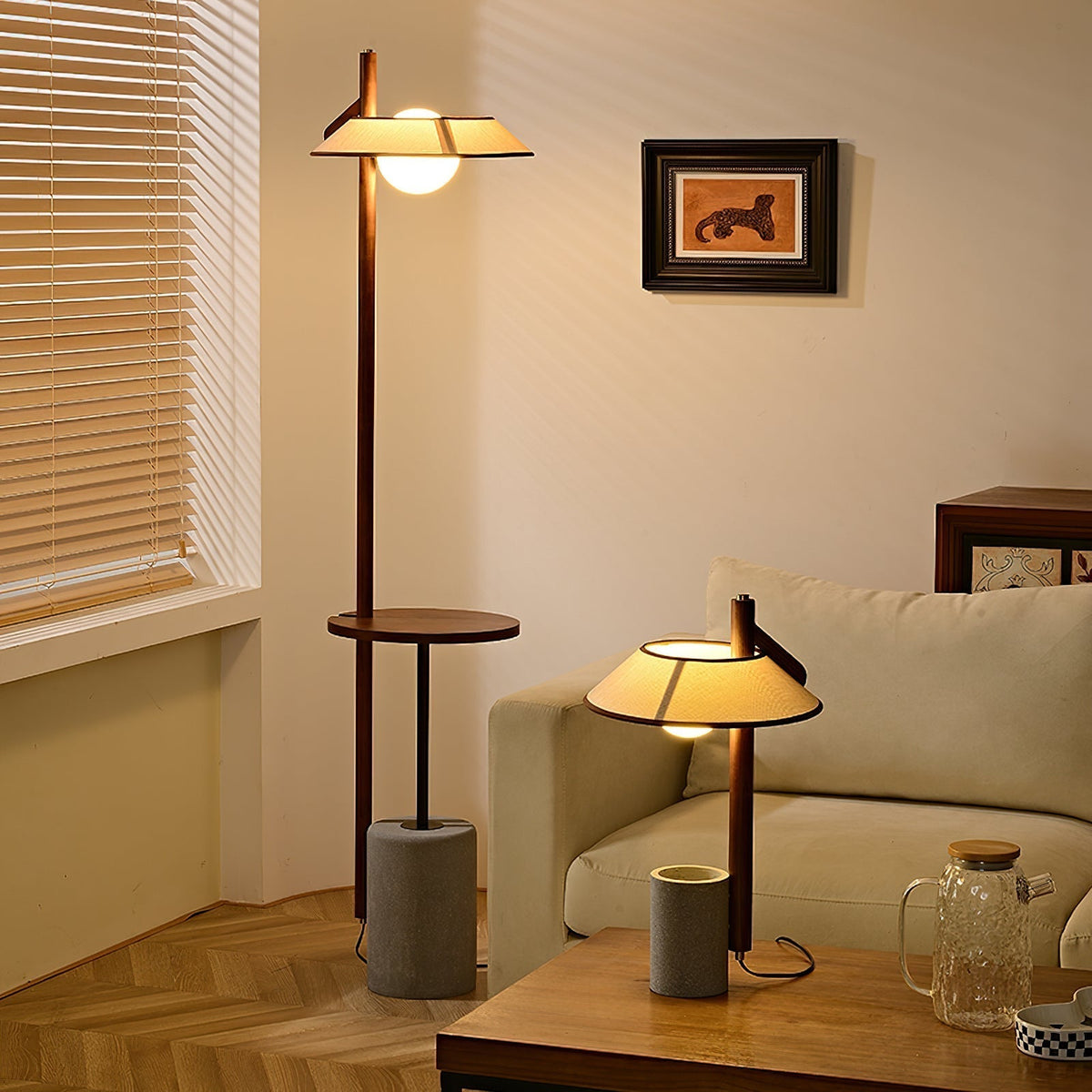 Damon Lampe de Table Minimaliste en Bois