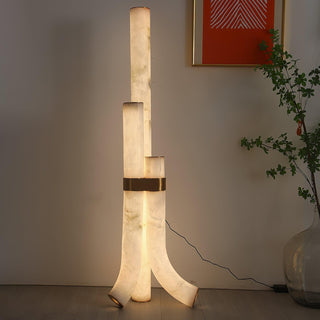 Orion Alabaster Floor Lamp-Neutral Decor