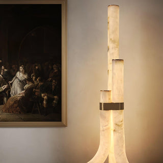 Orion Alabaster Floor Lamp-Neutral Decor