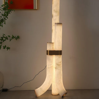 Orion Alabaster Floor Lamp-Neutral Decor