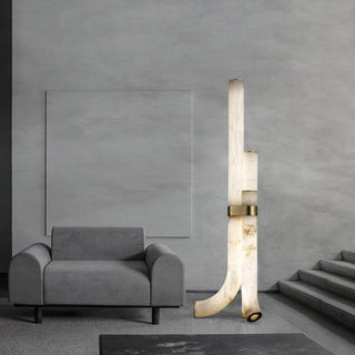 Orion Alabaster Floor Lamp-Neutral Decor