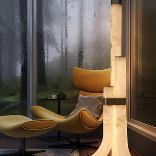 Orion Alabaster Floor Lamp-Neutral Decor