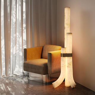 Orion Alabaster Floor Lamp-Neutral Decor