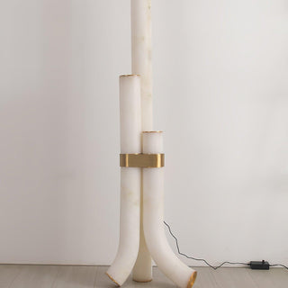 Orion Alabaster Floor Lamp-Neutral Decor