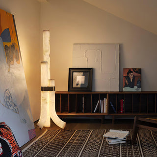 Orion Alabaster Floor Lamp-Neutral Decor