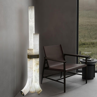 Orion Alabaster Floor Lamp-Neutral Decor