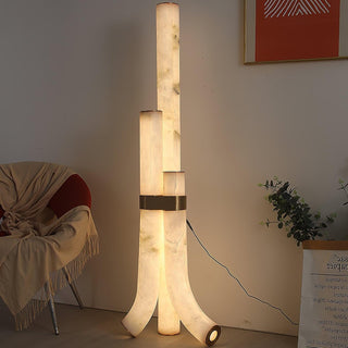 Orion Alabaster Floor Lamp-Neutral Decor