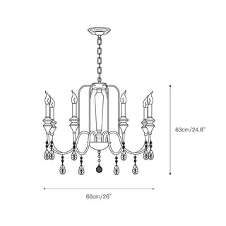 Ercararis Lustre Vintage Industriel Laiton Cristal