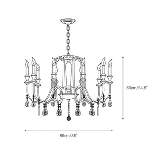 Ercararis Lustre Vintage Industriel Laiton Cristal