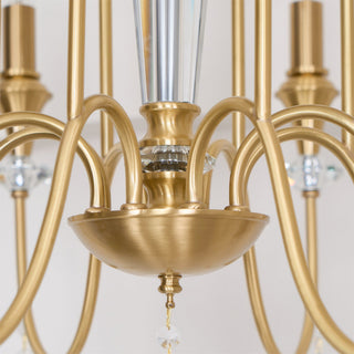 Ercararis Lustre Vintage Industriel Laiton Cristal