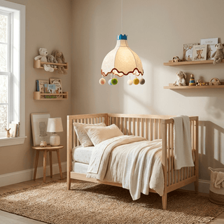 Pippi Kids Fabric Pendant Light-Neutral Decor