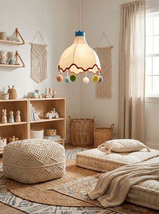 Pippi Kids Fabric Pendant Light-Neutral Decor