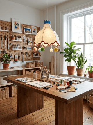 Pippi Kids Fabric Pendant Light-Neutral Decor