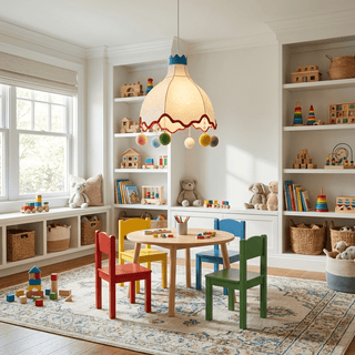 Pippi Kids Fabric Pendant Light-Neutral Decor