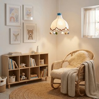 Pippi Kids Fabric Pendant Light-Neutral Decor