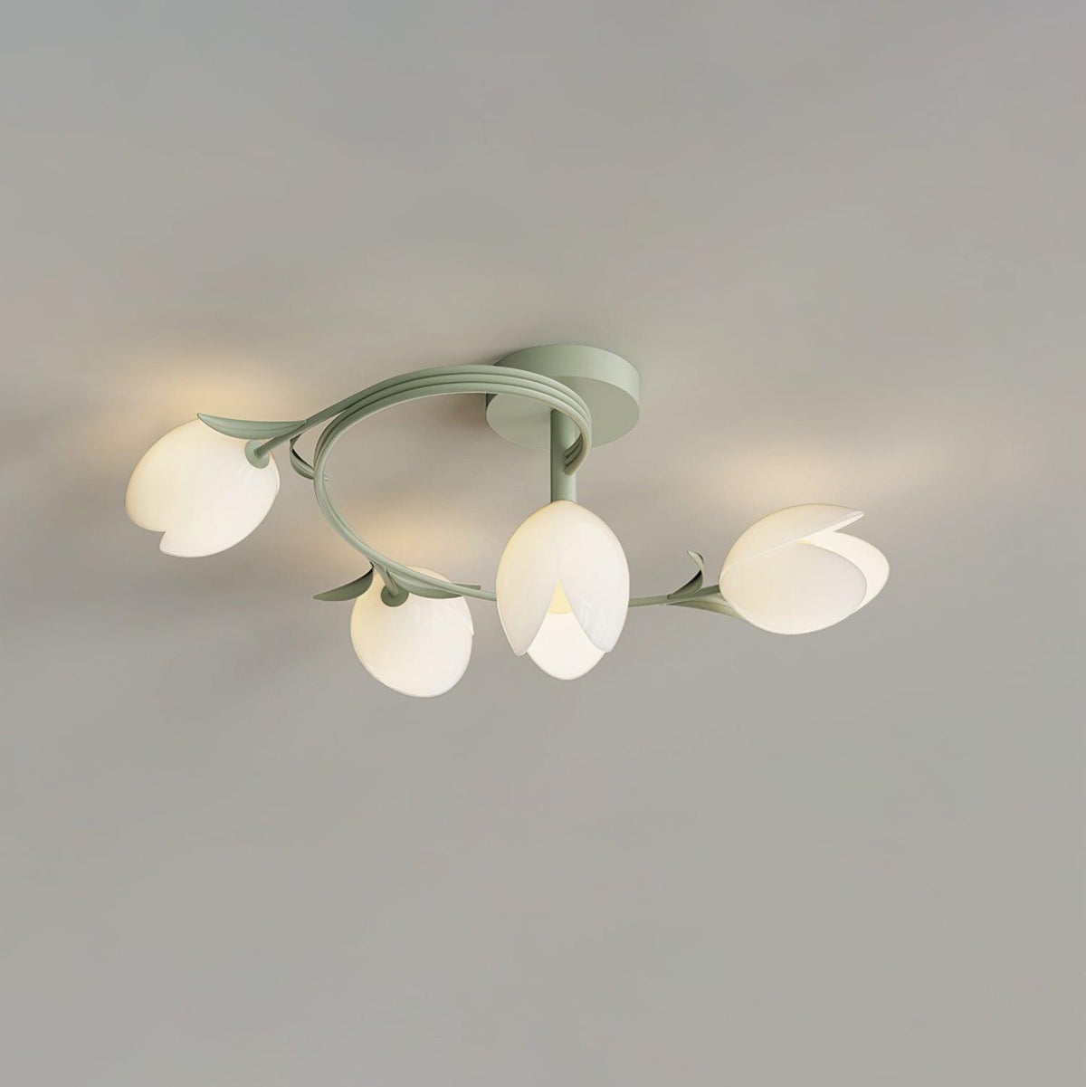 Iris 6-Light Tulip Ceiling Light-Neutral Decor