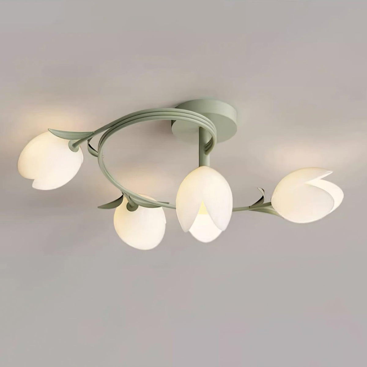 Iris 6-Light Tulip Ceiling Light-Neutral Decor