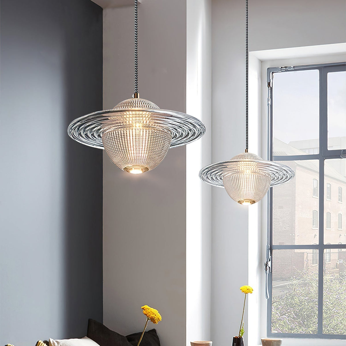 Valentina Moderne Créatif LED Suspension Métal/Verre Chambre À Coucher