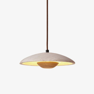 Zodore Large-Bord Travertin Pendentif Lumière