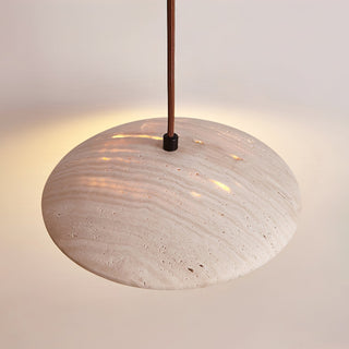 Zodore Large-Bord Travertin Pendentif Lumière
