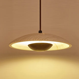 Zodore Large-Bord Travertin Pendentif Lumière