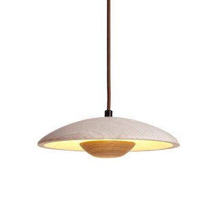 Zodore Large-Bord Travertin Pendentif Lumière
