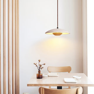 Zodore Large-Bord Travertin Pendentif Lumière