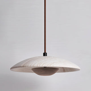 Zodore Large-Bord Travertin Pendentif Lumière