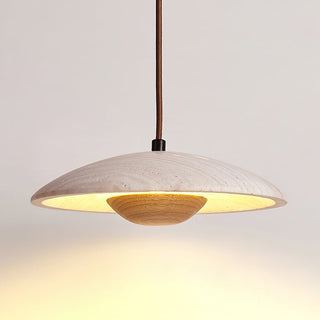 Zodore Large-Bord Travertin Pendentif Lumière