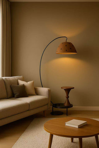 Playful Arc Floor Lamp-Neutral Decor